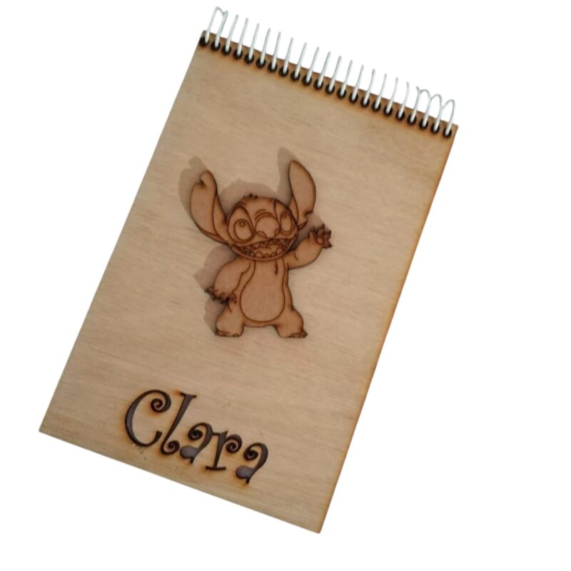 Libreta con nombre y personaje