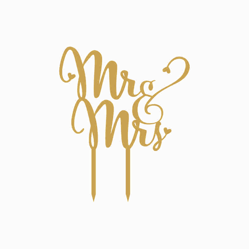 Topper Mr&Mrs corazones